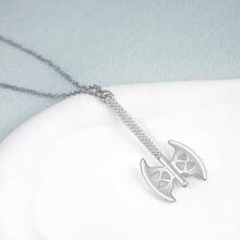 Lord Of The Ring/Arwen Evenstar/Elven Green Tree Leaf/Thorin Oakenshield Necklace Lord Of The Ring Pendant Necklace With Cubic Zirconia,Elvish Jewelry For Women2025 - 吉姆利雙刃斧項鍊 - 查看 9
