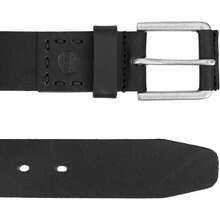Cinturón Negro Hombre% Cuero Cierre con hebilla Recto Sólido Adulto Hombres - Negro - - Ver 10