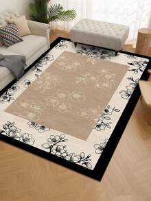 1 Stück leichter Luxus - Blumen gestreifter Boho Teppich, modern minimalistisch - super weicher Kunstkaschmir Teppich, maschinenwaschbar, geeignet für Wohnzimmer, Schlafzimmer, Büro und Esszimmer - hervorragend für Halloween, Weihnachten, Ostern, Erntedank Dekoration, 700g/m², Innen-/Außenbereich, Wohndekoration - Verschiedenfarbig - Übersicht 7