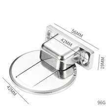 Trava Prendedor Batetor Fixador de Porta Magnético Adesivo Amortece Impacto Inox Cromado - Prata - Visão 6