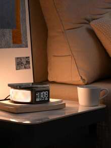 1 Pezzo Sveglia con Ricarica senza fili Veloce 15W, Sveglia Digitale con Altoparlante, Lampada da Notte per Camera da Letto, Luce Notturna RGB a 5 Colori, Modalità Snooze, Sveglie per Camera da Letto, Lampada da Comodino, Lampada Decorativa da Scrivania, Regali Creativi, Camera da Letto, Stagione Scolastica, Uffici (NB: La Funzione di Ricarica senza fili Supporta Solo Prodotti Compatibili con la Ricarica senza fili)