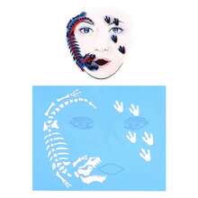 7pcs/Set Reusable Face Paint Stencil Body Painting Template Facial Makeup Tattoo Design Tools
