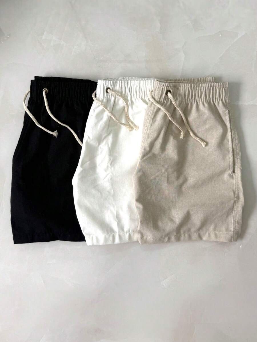 Kit 3 Bermuda Shorts Mauricinho In Premium Linen Shorts - 離開 - 查看 1