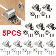 Stainless Magnetic Door Catch Heavy Duty Strong Magnet Cupboard Latch Lock - Black - View 6