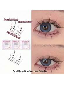 6 排迷你火焰簇下睫毛 - 无胶轻盈自粘卷翘睫毛，6-9 毫米自然妆效，适合婚礼、情人节/母亲节礼物、春夏旅行、睫毛延长、婚礼睫毛、卷翘睫毛设计、自粘睫毛 - C - 查看 8