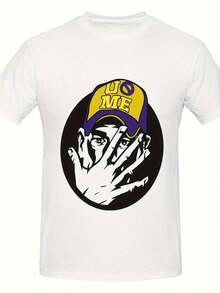 Mens Womens You Cant See Me John Boxer Cena T Shirt Outfit Graphic Tee Shirts Top Clothing 180g - 白色 - 查看 1