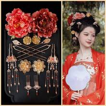 中国の漢服の女性用帽子、古代スタイルのアクセサリー、金色のヘアコーム、唐風の真珠の隠しヘアピン、多用途のバックプレスヘアピンセット - アクセサリーセット(TZセット273) - チェックする 3