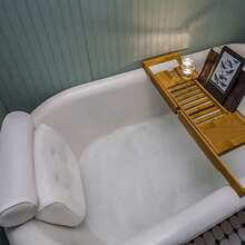 Bath Tub Pillow, Supports Neck, Head And Back, With Anti-Slip Suction Cups And Breathable Mesh Fabric - White - View 3