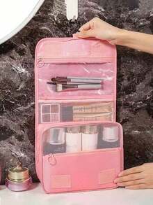 Large Capacity Travel Toiletry Bag, Portable Hanging Cosmetic Bag, Cosmetic Storage Bag, Beauty Tool Storage Bag, Lightweight Toiletries Cosmetic Bag, Cosmetic Makeup Organizer, Wet And Dry Separation Storage Bag, Suitable For Lipstick, Lip Liner, Eyebrow Pencil, Eye Shadow Palette, Skin Care Products Make Up Bag - Multicolor - View 14