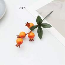 Flores artificiales de granada multicolor, plantas decorativas de granada para sala de estar, mesa de comedor, jardín del hogar, centro de mesa para bodas, adecuadas para regalos de días festivos, inauguración de la casa, Navidad, Año Nuevo