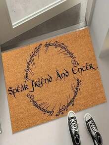 1pc New Interesting Finger Ring Shaped Doormat, Suitable For Living Room, Bedroom, Indoor - Machine Washable - Flannel Material, Delicate Wrap, Skin-Friendly, No Pilling, Slightly Water-Resistant Easy Care, Odorless - Ideal For Home Decor, Room Decoration