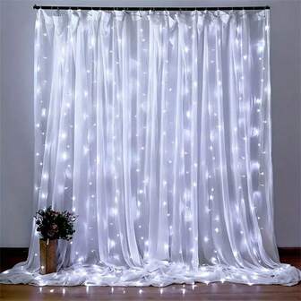 USB-Powered LED Curtain Lights With Remote Control - 100/200/300/600 Fairy String Lights For Christmas, Halloween, Weddings, Parties, Home & Bedroom Decor