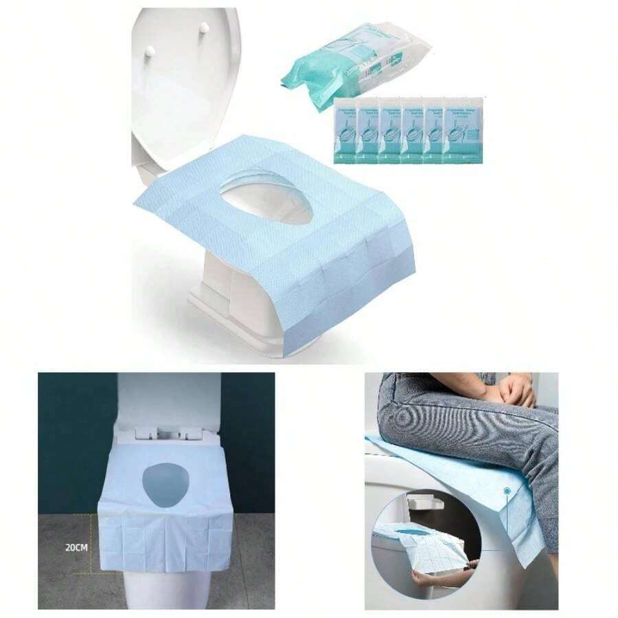 50 fundas desechables para asiento de inodoro, paquete individual para viajes, para entrenamiento de bao y adultos 50 piezas - 50 piezas - Ver 1