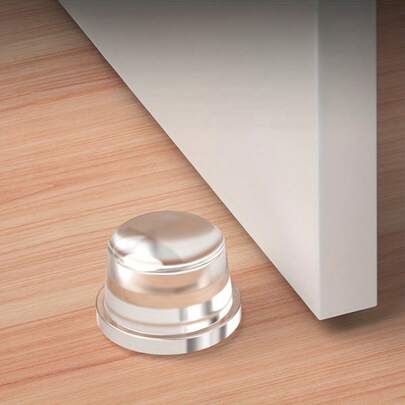 5 个装，无需钻孔，透明门挡，强力粘合剂，即撕即贴，高弹性硅胶，静音防撞，透明隐形