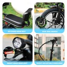 WIND HORSE 16" Electric Scooter With Seat And Basket, 20MPH & 40 Miles Range, 48V 13.5Ah Battery, Dual Suspension & Brakes, 3 Speed, Cruise Control, 819W Peak Motor Folding E Scooters For Adults Pets 330LBS