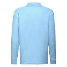 Fruit of the Loom Childrens/Kids LongSleeved Polo Shirt (Sky Blue) - 藍色 - 查看 2