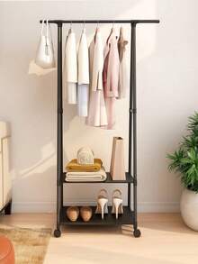 2-Tier Pipe Shelf, Space Saving For Home Or Office - Black - View 3