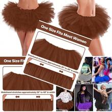 Qikqik Tutus For Women 5 Layers Fluffy Skirt Adult Tutu Skirts For Women Tulle Skirt Halloween Tutu Costumes Woman 80s Tutus