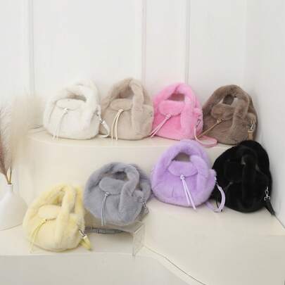 BAILEE A Stylish New Autumn And Winter Soft Plush Bag With A Flip-Top Magnetic Zipper Multi-Functional Design, Suitable For Women's Handheld Bags For Office Workers. It Is Perfect For University, Work, Business, Commuting, Outdoor Activities, Travel, Picnics, And The Office, Making It Ideal For Both Work And Shopping.