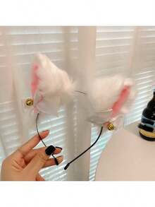 Cat Ears Headband Fox Headband Headdress Female Hairpin Hairpin Halloween Christmas Decoration Hair Accessories Animal Ears - White - View 1