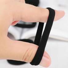 50pcs Black Simple Plain Color Elastic Hair Tie,50PCS Black Seamless Elastic Hair Bands For Women – Durable, High Stretch Solid Color Hair Ties | Enhance Style And Elegance For Parties, Birthdays, Vacation, Music Festivals, Halloween Or Sports Activities | Cute, Casual, And Versatile | Anti-Allergy, Non-Fading, Washable – 1PC Limit