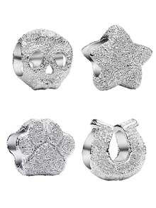 New 925 Silver Plated Silver Skull Mask, Cat Claw, U-Shaped, Star Earrings, Bracelet, Necklace, Women's DIY Jewelry Gift, Suitable For Women's Daily Wear, Dates, Christmas, Halloween, Thanksgiving, Autumn/Winter Outfits