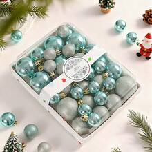 42 buc bile decorative de Crăciun de 3/4/5 cm, ornamente din plastic, globuri de Crăciun, decorațiuni suspendate, bile pictate, potrivite pentru bradul de Crăciun, acasă, exterior, cameră, dormitor, decor de Anul Nou, decorațiuni de Crăciun, articole pentru petreceri, ornamente de sărbători, set cadou pentru prieteni și familie decor acasă decor cameră iarnă
