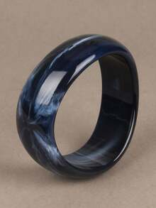 1pc Fashionable Women's Versatile Asymmetrical Round Resin Bracelet, Elegant Wrist Accessory, Gift For Girlfriend Or Mother, Suitable For Daily Wear And Gifting