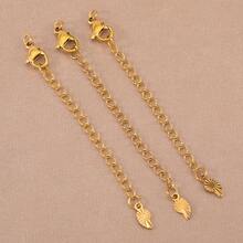 10pcs/Pack Stainless Steel Extender Chain With Lobster Clasp, 7.5cm Length X 0.3cm Width, Gold & Silver Color, Suitable For DIY Bracelets, Anklets, Necklaces