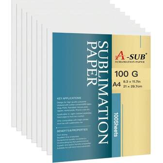100 Sheets A4 Sublimation Paper, Sublimation Transfer Paper - Quick Dry Digital Printing Paper For Thermal Transfer