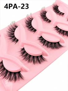 3 cutii (15 perechi) de gene false tip ochi de pisică, design 3D înaripat, naturale și pufoase, potrivite pentru purtare zilnică, întâlniri și călătorii