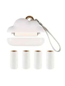 1 Set Mini Rodillo de Pelusa Reutilizable Kit de Viaje, Quitapelusas Portátil para Pelo de Mascotas, Cepillo de Pelusa Adhesivo