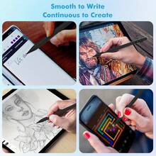 Stylish Design Black Smart Stylus, Suitable For All Touchscreen Devices, High-Precision Nib, Ergonomic Grip, Power Display, Suitable For Students And Professionals, Digital Painting, Note-Taking, Smooth Writing, Stylus, Stylus For All Devices, Tablet Stylus, Smartphone Pen, Stylus For All Devices - Màu xanh lam - Xem 7