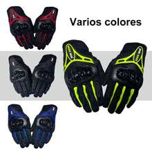 1 Par Guantes Proteccion Para Motocicleta Pantalla Táctil Dededo, Guantes de moto, guantes de moto antideslizantes, pantalla táctil dedo completo nudillos duros guantes de moto, conducción protección completa de los dedos, motocicleta - AMARILLO FLUORESCENTE - Ver 1