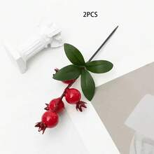 Flores artificiales de granada multicolor, plantas decorativas de granada para sala de estar, mesa de comedor, jardín del hogar, centro de mesa para bodas, adecuadas para regalos de días festivos, inauguración de la casa, Navidad, Año Nuevo