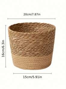 1pc/3-Size Set New Nordic Style Natural Seagrass Woven Planter Baskets, Rattan Plant Pots, Home Decor Flower Vases, Multi-Function Garden Planters (Handmade, Size May Vary Slightly)