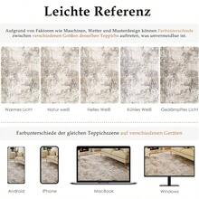 Alfombra Lavable de 90x 150, Color Beige y Gris, Moderna, Abstracta, para saln, Dormitorio, Antideslizante, Pelo Corto, Alfombra Suave para saln, Comedor, Oficina - Marrón/Gris + 2'11" x 1'11" (Rectangular) - Ver 3