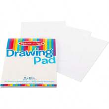 Bloc de Papel de Dibujo, 3-Pack de Blocs de Dibujar Grandes, las Hojas se Desprenden Fácilmente, 50 Páginas por Paquete - Multicolor - Ver 3