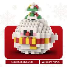 1 pieza Bloques de construcción navideños, Juego de bloques de partículas micro, Bloques de juguete de construcción, Juguete de ensamblaje navideño, Regalo de Navidad, Regalo de cumpleaños, Decoración de escritorio creativa - Multicolor - Ver 16