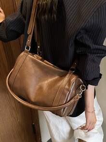 Nueva bolsa de hombro simple, bolsa con forma de almohada de moda, bolso de gran capacidad tipo Boston para viajes de negocios y transporte