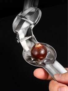 1pc Chestnut Clip Opener, Stainless Steel Cross-Shaped Nut Cracker, Chestnut Peeling Tool