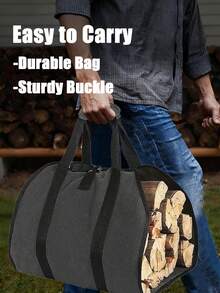 Waterproof Firewood Bag With Handle - Durable Wood Storage Tote Bag, Tear-Resistant Firewood Transport Bag For Indoor Fireplaces, Outdoor Camping, Hiking, Gardening, Picnics, Rv Travel And Patio Use, Perfect For Storing And Transporting Logs, Firewood Bundles And Firelighters