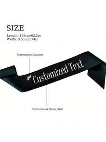 1Pc Custom Text Satin Ribbon, Personalized Quote Sash, Customized Birthday Sash, Customizable Bachelorette Sash,Ideal Gifts For Him, Ideal Gifts For Her Graduation