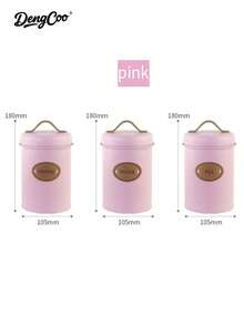 Dengcoo 3 hộp kín, hộp cà phê, hộp trà, hộp đường, đồ ăn nhẹ, bình đựng trái cây khô có vòng đệm, hộp kim loại chống ẩm - Nhiều màu - Xem 7