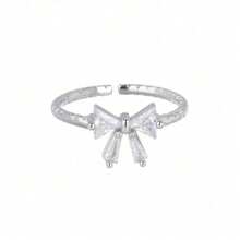 Premium Bow Ring Women's Niche Design Opening Adjustable Sweet Light Luxury Ring - 弓環 - 查看 5