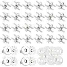 Botones MagnéTicos Cierres A PresióN, Ultrafino Fuerte Broche MagnéTico de Billetera y Accesorios de BotóN de Bolso Manualidades de Costura de Cuero, Plateado, 14 Mm, 50 Piezas - 1 - Ver 10