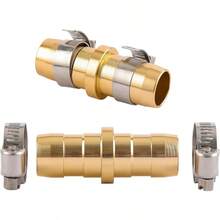 4 Set Garden Hose Repair Connector With Clamps Fit For 3/4" Or 5/8" Garden Hose Fitting 5/8" Barb X 3/4" GHT Garden Hose Adapter/Fittings Water Hose Repair Kit - 4 件套+適用於 3/4 英吋或 5/8 英吋軟管 - 查看 3