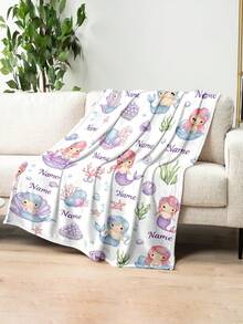 1 pezzo Coperta personalizzata con nome per letto, multiuso per soggiorno, divano, spiaggia, campeggio, animali domestici, coperta da letto personalizzata con testo di famiglia/animale domestico/coppia, regalo di Natale personalizzato, regalo per la famiglia, regalo di compleanno, regalo per amici, regalo per lei, regalo per figlio/figlia - Stile 1 - Visualizzare 2