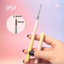 New 1pc Metal Rod Gradient Nail Art Brush Set Colouring Brush Large Square Round Light Therapy Brush Halo Brush