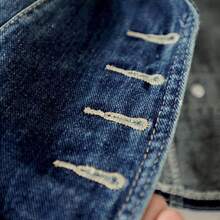 High End Suit Collar Short Denim Vest, Korean Version High Waisted Slim Fit Sleeveless Vest, Camisole Jacket - Màu xanh lam - Xem 4